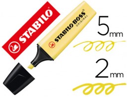 Marcador fluorescente Stabilo Boss Original tinta amarilla pastel